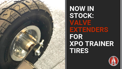 New Valve Extenders Make Adding Air to XPO Trainer Tires a Breeze!