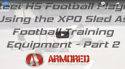 Poteet HS Football Players Using the XPO Sled As Football Training Equipment - Part 2
